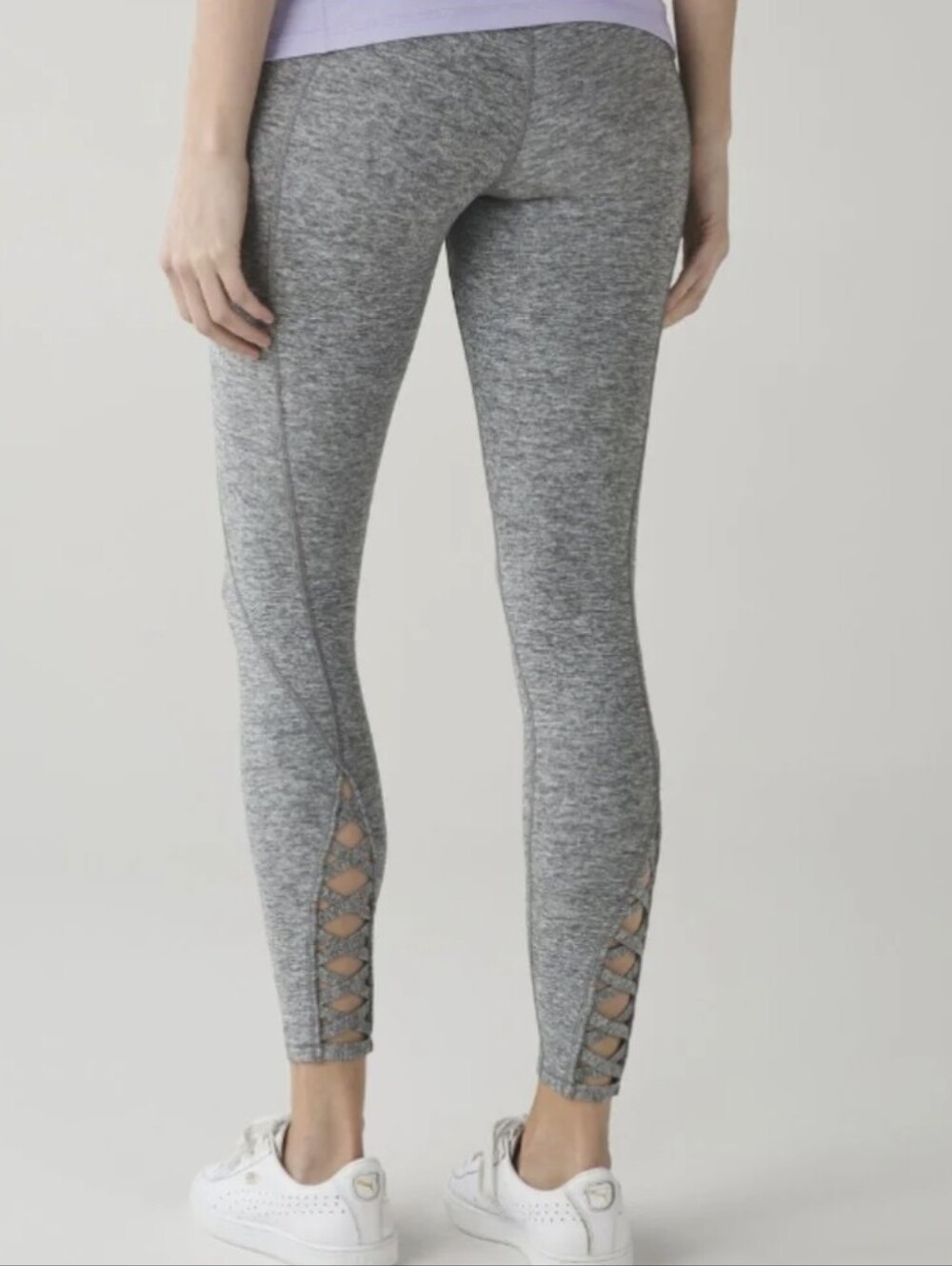 lululemon pure practice leggings Heathrer slate Ygo Jogging Size.12